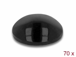 18308 Delock Podkładki gumowe samoprzylepne, 8 x 3 mm 70 szt., czarne