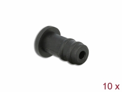 60251 Delock Funda de polvo para conector estéreo hembra de 3,5 mm 10 piezas negro
