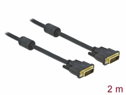83190 Delock Cable DVI 24+1 macho > DVI 24+1 macho de 2 m negro