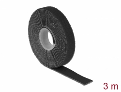18710 Delock Hook-and-loop tape on roll L 3 m x W 13 mm black