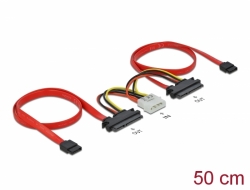 84239 Delock SATA All-in-One Kabel für 2x HDD