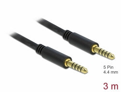 85793 Delock Stereo Jack Cable 4.4 mm 5 pin male to male 3 m black