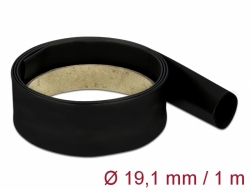 20662 Delock Tub de contracție termică 1 m x 19,1 mm Raport de contracție 4: 1, negru