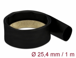 20663 Delock Tub de contracție termică 1 m x 25,4 mm Raport de contracție 4: 1, negru