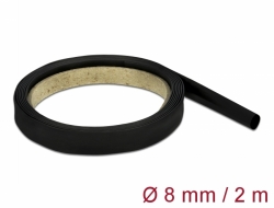 20666 Delock Trubka smršťující se při zahřátí, 2 m x 8 mm, poměr smrštění 4:1, černá