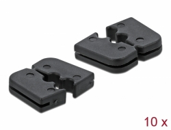 60259 Delock Presse-étoupe de câble rectangulaire pour 2 câbles - diamètre d’orifice 2,2 mm, 10 unités, noir