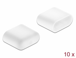 64096 Delock Osłonka przeciwkurzowa dla USB Type-C™ męski, 10 szt., biały
