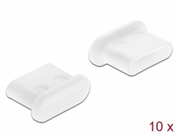 64095 Delock Custodia antipolvere per USB Type-C™ femminile senza manico 10 pezzi bianco