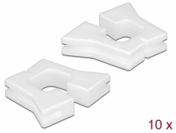 60263 Delock Cable bushing rectangular - hole diameter 4.5 x 4.4 mm 10 pieces white