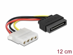 60115 Delock Power Cable SATA 15 pin plug > 4 pin female 12 cm