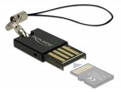91648 Delock Lecteur de carte USB 2.0 pour cartes de mémoire Micro SD