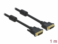 83106 Delock Extension cable DVI 24+5 male > DVI 24+5 female 1 m black