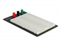 18314 Delock Experimental Breadboard with base plate 1260/400 contacts