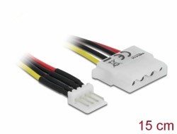85456 Delock Cable Power Floppy 4 pin male > Molex 4 pin female 15 cm