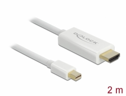 83707 Delock Kabel Mini DisplayPort 1.1 Stecker > HDMI-A Stecker 2 m