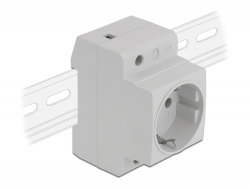 11472 Delock Power Socket with a Side Grounding Contact for DIN Rail 5 pieces