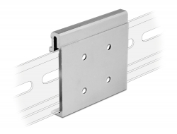 65992 Delock Aluminium Mounting Clip for DIN Rail (4 mounting holes)