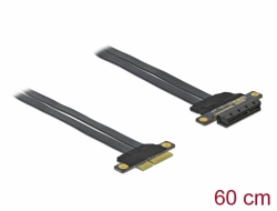 85769 Delock Tarjeta Riser PCI Express x4 a x4 con cable flexible de 60 cm