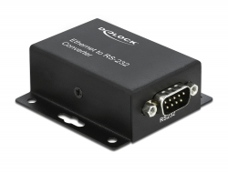 64081 Delock Converter Ethernet TCP/IP 10/100 Mbps RJ45 to serial RS-232 DB9 with Client - Server - Mode