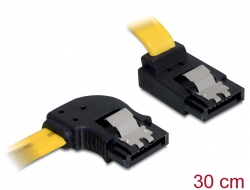 82515 Delock Cable SATA 30cm left/up metal yellow