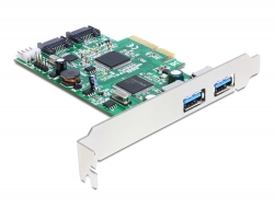 89359 Delock Κάρτα PCI Express x4 > 2 x εξωτερικά USB 3.0 + 2 x εσωτερικό SATA 6 Gb/s