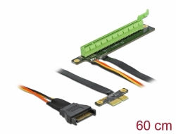 85763 Delock Riser kartica PCI Express x1 na x16 s fleksibilnim kabelom od 80 cm