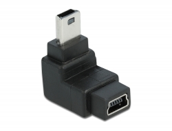 65097 Delock Adapter USB-B mini 5 Pin Stecker zu Buchse 90°gewinkelt
