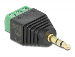 65419 Delock Adapter Stereo plug 3.5 mm > Terminal Block 3 pin