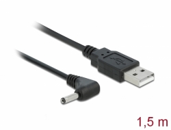 83577 Delock Kabel USB Power > DC 3,5 x 1,35 mm Stecker 90° 1,5 m