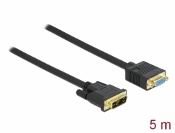 86755 Delock Cable DVI 12+5 male to VGA female 5 m