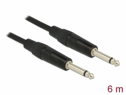 85052 Delock Cable  6.35 mm Mono Plug male > male 6 m Premium