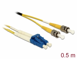 86569 Delock Cablu cu fibră optică LC > ST Singlemode OS2 0,5 m