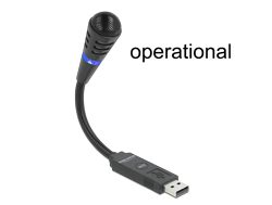 66499 Delock USB-mikrofon för skrivbord med svanhals och mute-knapp
