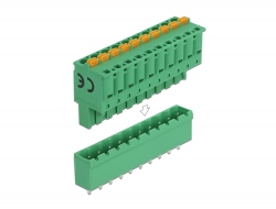 66504 Delock Terminal block set for PCB 10 pin 5.08 mm pitch vertical