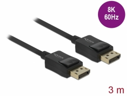 85302 Delock Koaxiell DisplayPort-kabel 8K 60 Hz 3 m
