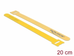 18620 Delock Klett-Kabelbinder L 200 mm B 14 mm 10 Stück gelb