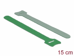 18692 Delock 10 fästanordningar som hakas fast, L 150 mm x B 12 mm grön