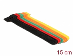18701 Delock Cravată de cablu cu cârlig și buclă colorate L 150 mm x W 12 mm, 10 bucăți