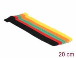 18702 Delock Vázací pásky na suchý zip barevné D 200 mm x Š 12 mm 10 kusů