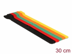 18703 Delock Vázací pásky na suchý zip barevné D 300 mm x Š 12 mm 10 kusů
