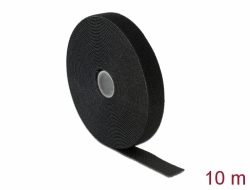 18716 Delock Hook-and-loop tape on roll L 10 m x W 20 mm black