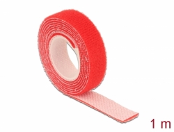 18717 Delock Hook-and-loop tape on roll L 1 m x W 13 mm red