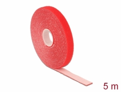 18719 Delock Klettband auf Rolle L 5 m x B 13 mm rot