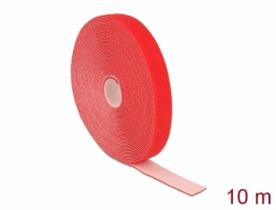18724 Delock Páska suchého zipu na roli, D 10 m x Š 20 mm, červená