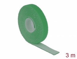 18726 Delock Klettband auf Rolle L 3 m x B 13 mm grün