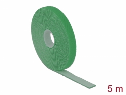 18727 Delock Hook-and-loop tape on roll L 5 m x W 13 mm green