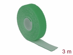 18730 Delock Klettband auf Rolle L 3 m x B 20 mm grün