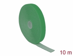 18732 Delock Tépőzáras szalagtekercs zöld Hx 10 m x Sz 20 mm