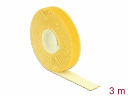 18734 Delock Hook-and-loop tape on roll L 3 m x W 13 mm yellow