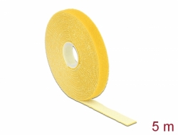 18735 Delock Hook-and-loop tape on roll L 5 m x W 13 mm yellow